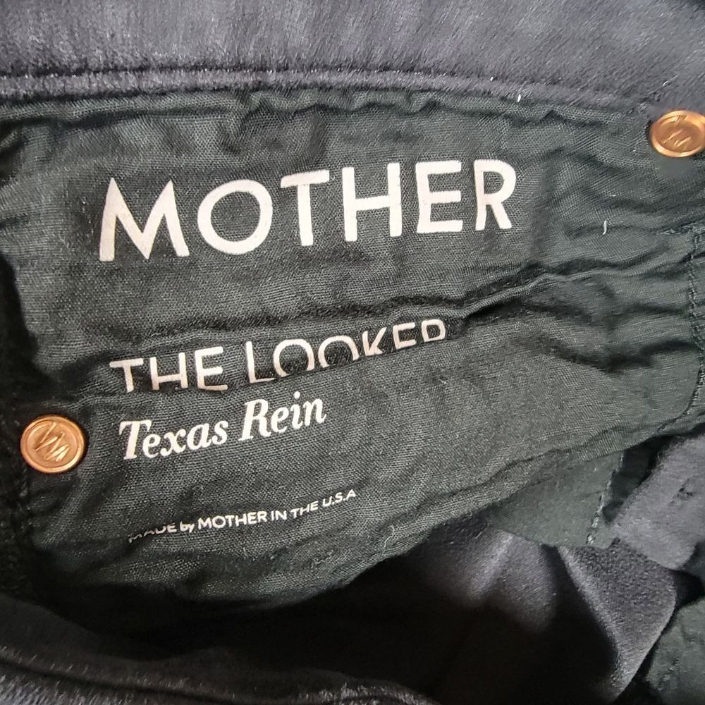 MOTHER The Looker‎ Texas Rein Black Pants Sz 28 Light My Sapphire Stretch - Picture 4 of 11